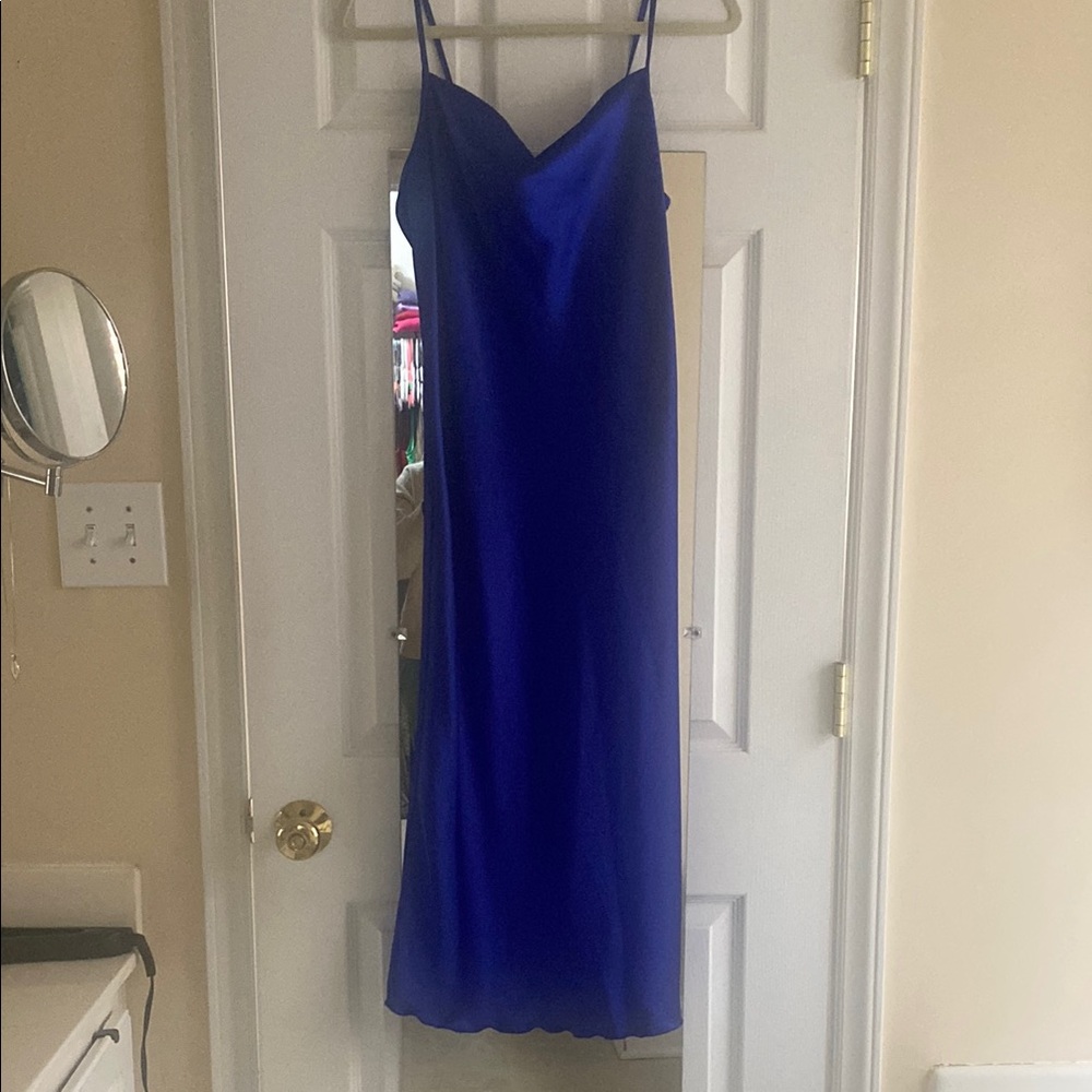 Elegant Blue Slip Dress